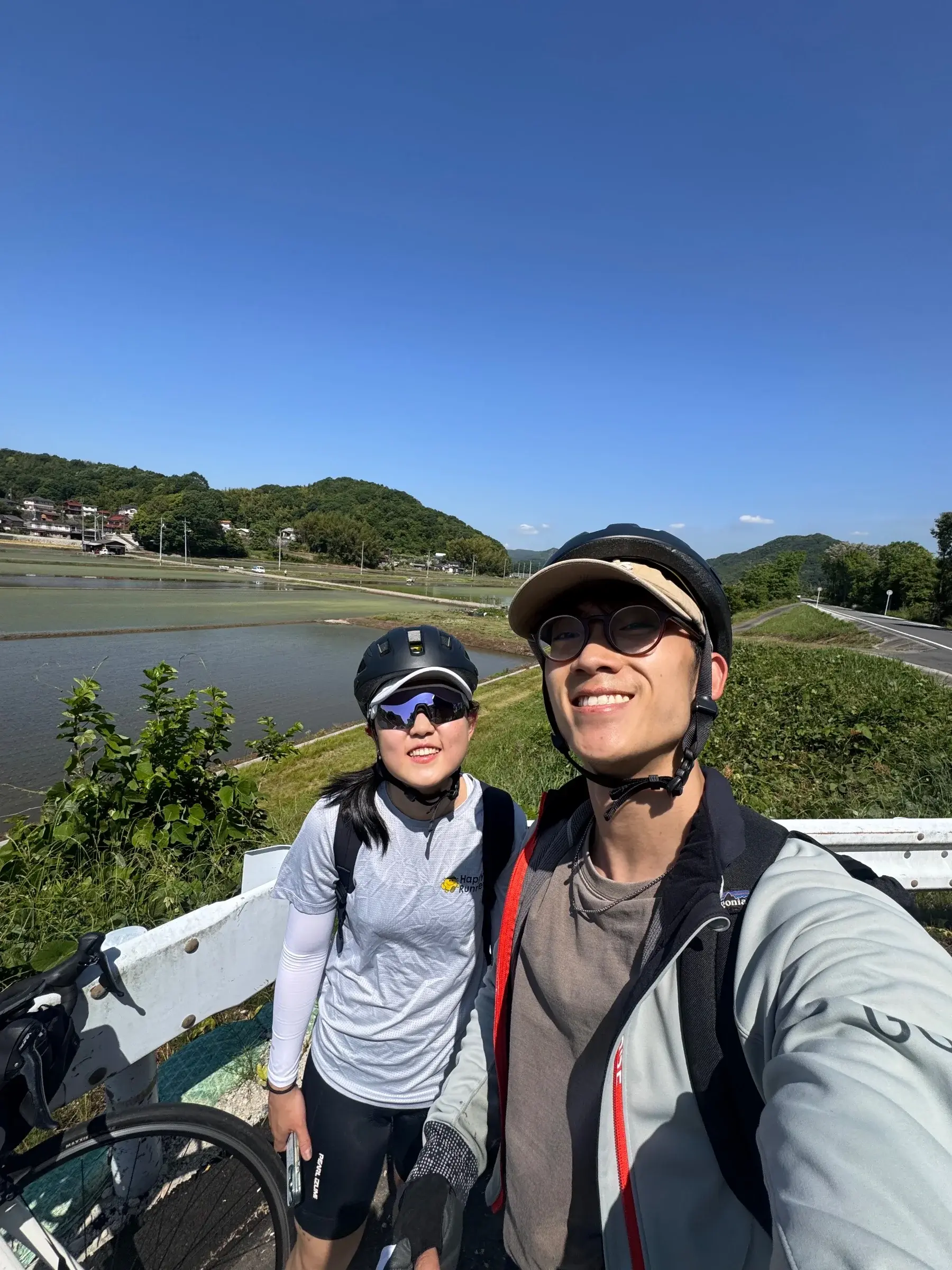 Today’s route had beautiful side roads along flooded rice plantations