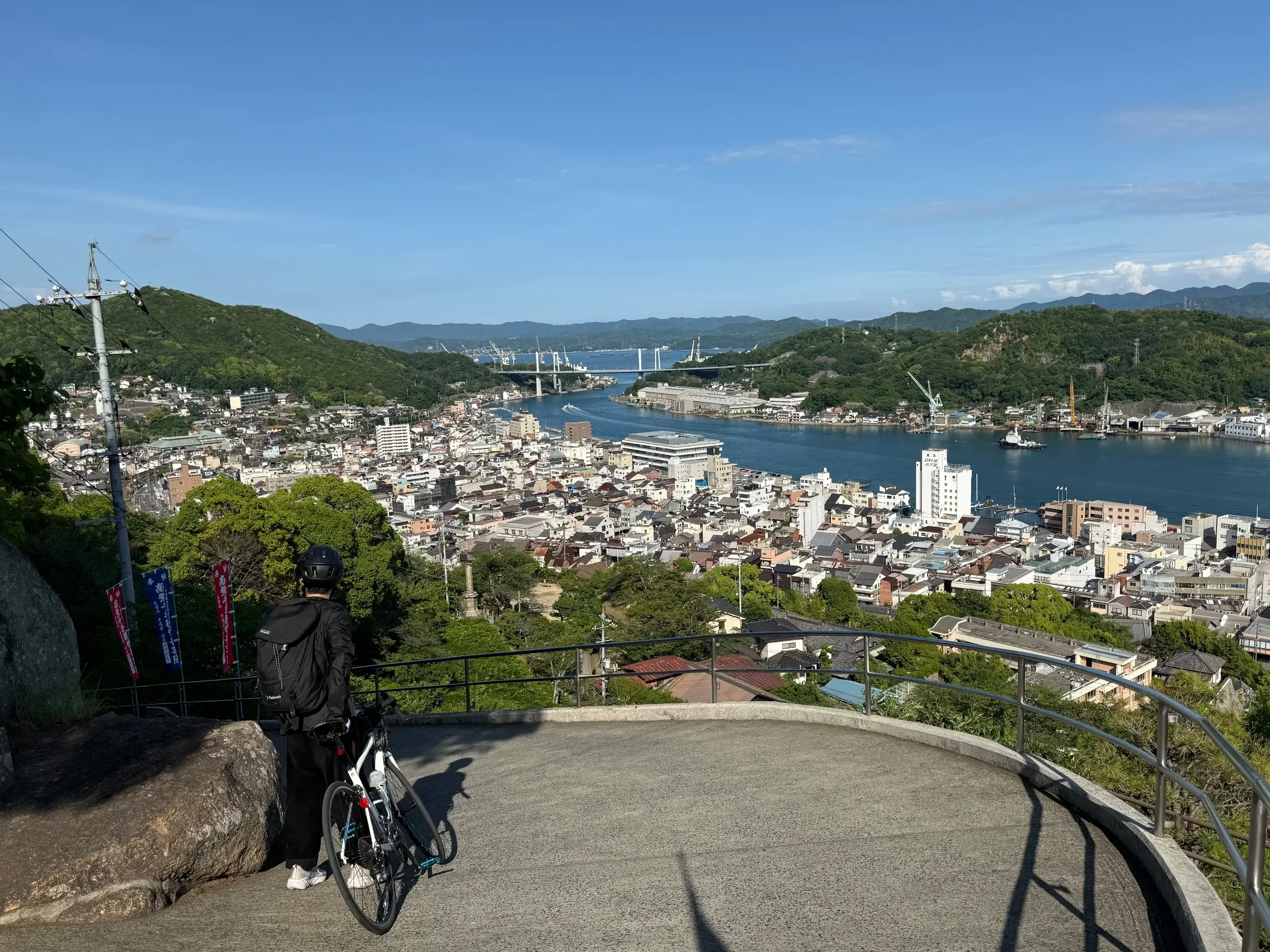 South looking vantage point of Onomichi and the island peninsula
