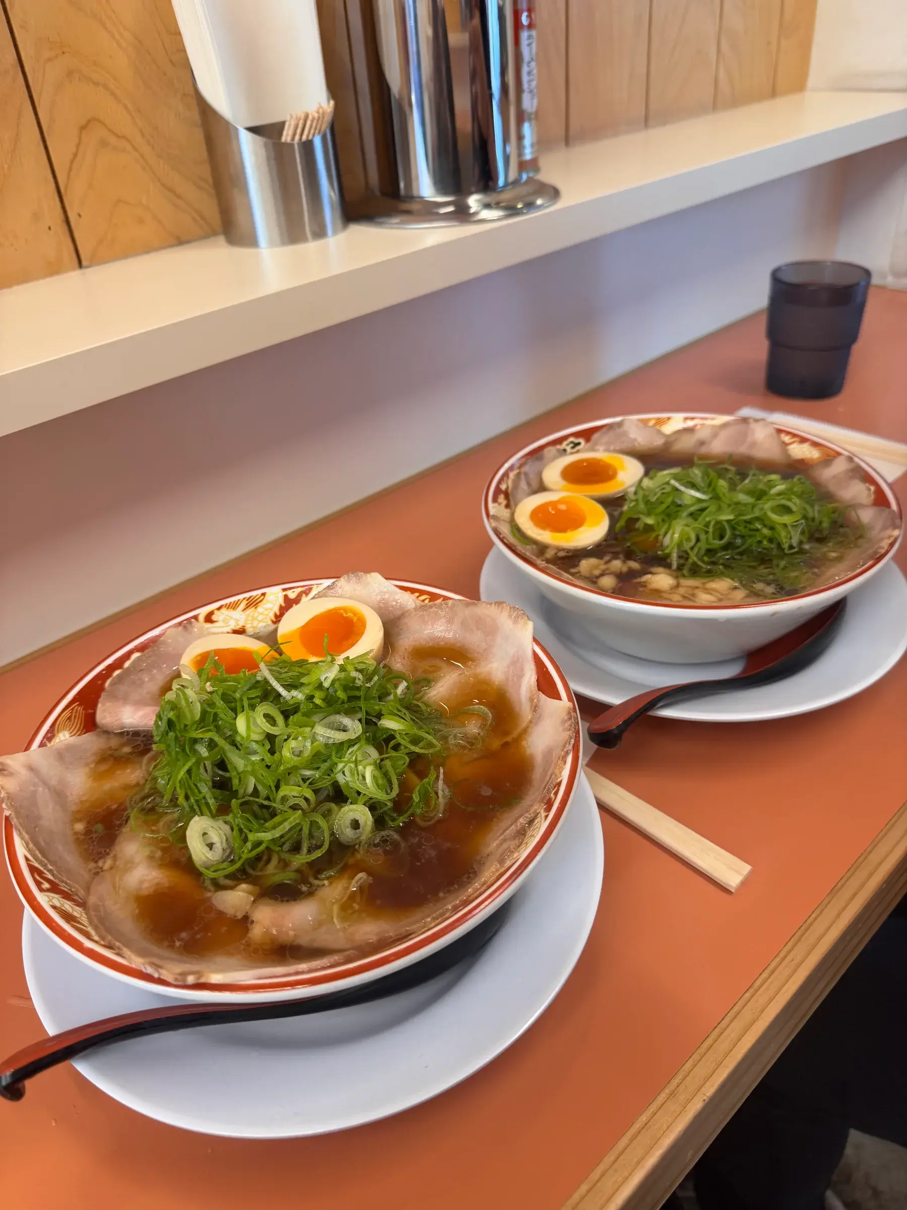 Onomichi Ramen - the broth is prepared with soy, chicken, pork fat, and small fish from the nearby peninsula, resulting in a very distinct rich flavor that isn’t insulting.